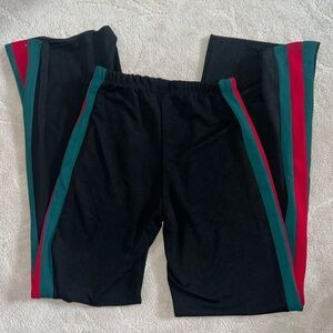 VERY LIGHTLY WORN!!! Black flowy pants w/ stripe